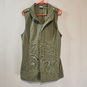 Cabi Explorer Army Green Utility Tunic Length Vest Size‎ Small Brand New